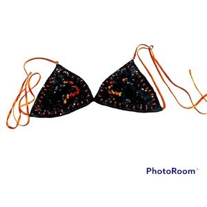 NIKKA- SEQUIN AND BEADS BIKINI TOP